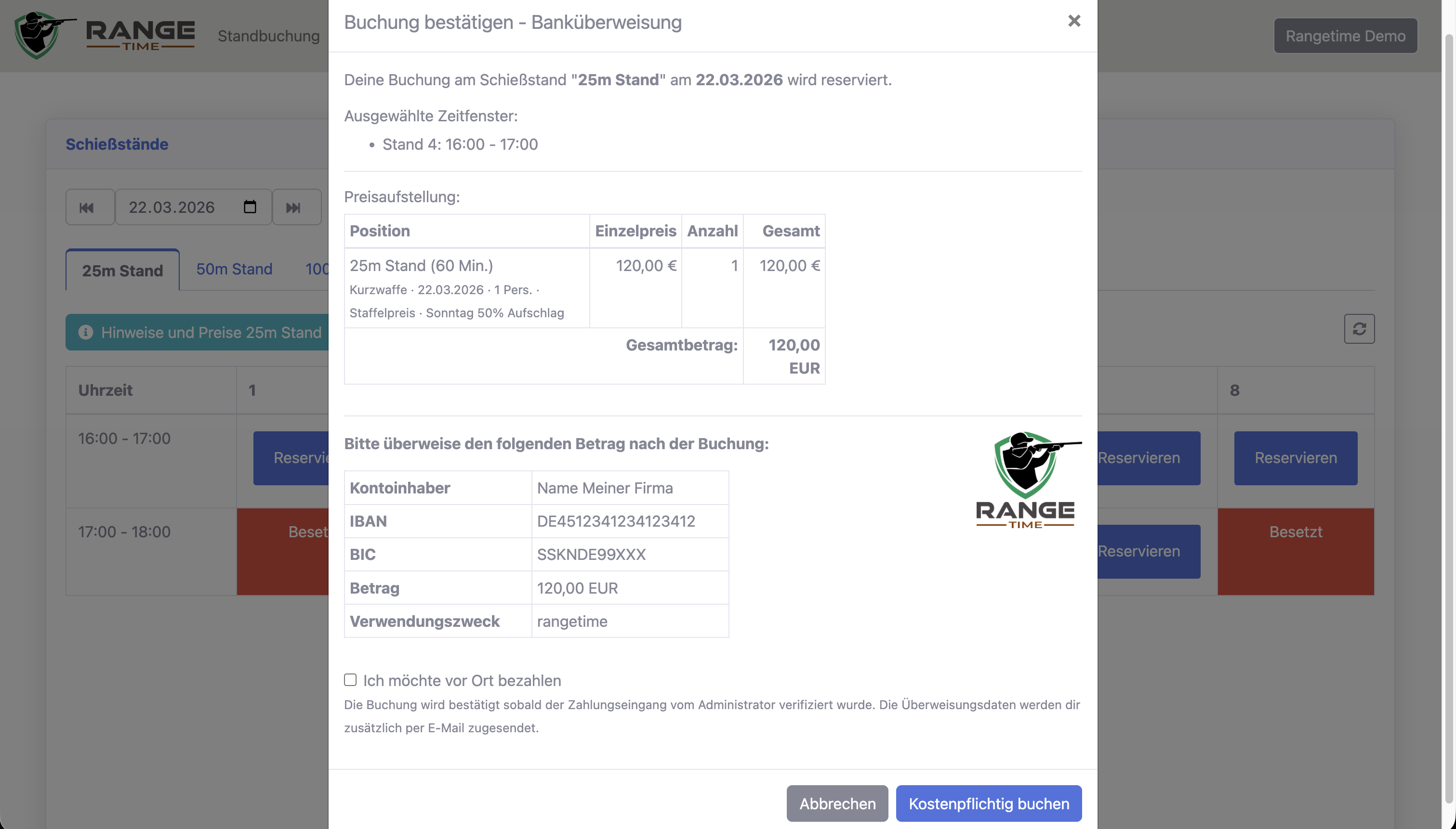 Banküberweisung Checkout